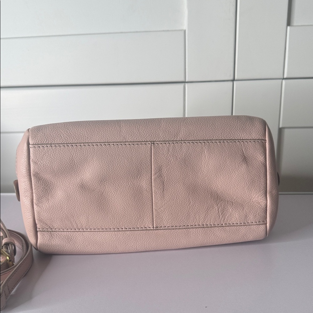Fossil Blush Leather Satchel Bag - Picture 4 of 8
